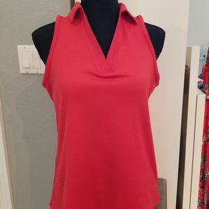 Womens Golf Red JoFit golf tank. Size Med
